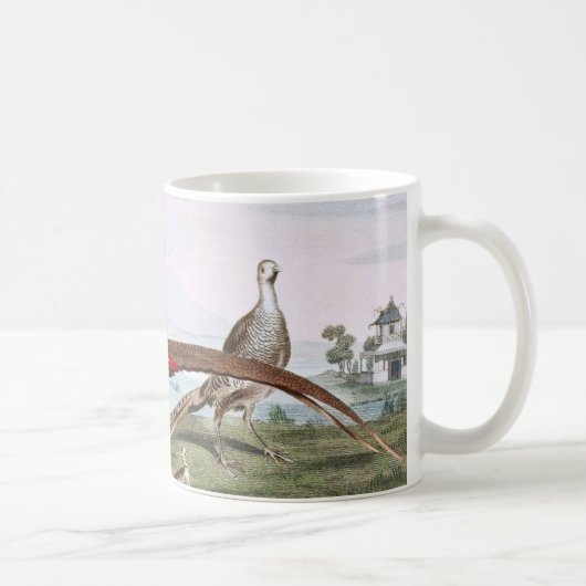 Gemalte Fasanen Kaffeetasse (Rechts)
