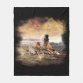 Gemalte Fleece-Decke der Wüsten-#2, Medium Fleecedecke (Vorderseite)