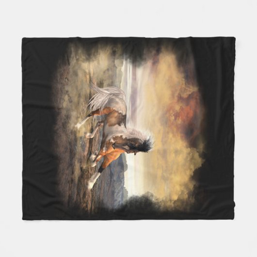 Gemalte Fleece-Decke der Wüsten-#2, Medium Fleecedecke (Vorderseite (Horizontal))