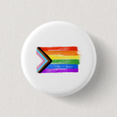GEMALTE FORTSCHRITTS-PROGIDEEFLAGGE BUTTON (Vorderseite)