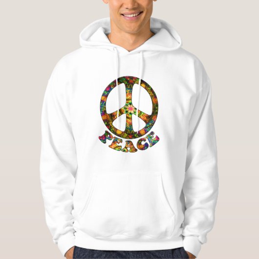 Gemalte FriedensKapuzenpullis Hoodie (Vorderseite)