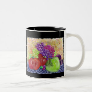 Gemalte Frucht-Tasse Zweifarbige Tasse