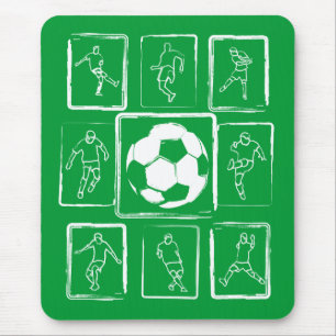 Gemalte Fußballfähigkeiten motivierend Mousepad