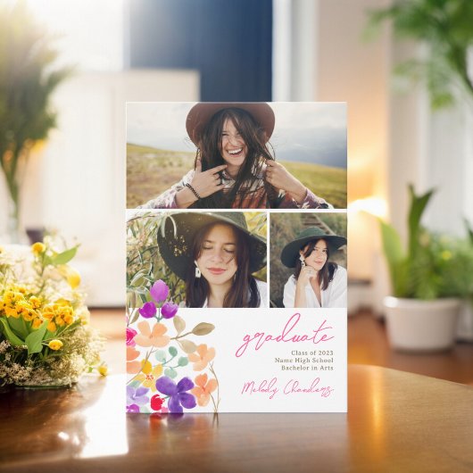 Gemalte Gartenanlagen Wildblumen 3 Foto Abschluss Ankündigung