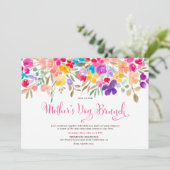 Gemalte Gartenanlagen Wildblumen Muttertagsbrunch Einladung (Stehend Vorderseite)