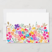 Gemalte Gartenanlagen Wildblumen Muttertagsbrunch Einladung (Rückseite)