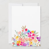 Gemalte Gartenanlagen Wildblumen Wiese Brautparty Einladung (Rückseite)