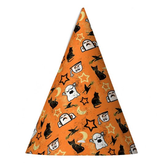 Gemalte Geister und Katzen Partyhütchen (Links)