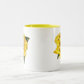 Gemalte gelbe Rose Zweifarbige Tasse (Mittel)