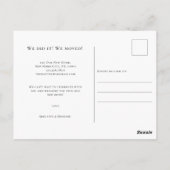 Gemalte Häuser Wasserfarbe Neue Zuhause Ankündigun Postkarte (Rückseite)