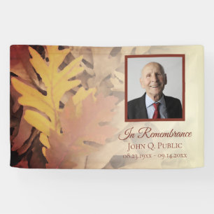 Gemalte Herbstlaube Feier der Lebensbeerdigung Banner