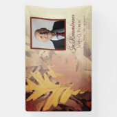 Gemalte Herbstlaube Feier der Lebensbeerdigung Banner (Vertikal)