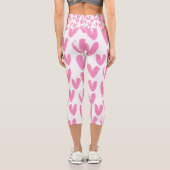 Gemalte Herzen Capri Leggings (Rückseite)