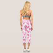 Gemalte Herzen Capri Leggings (Rückseite)