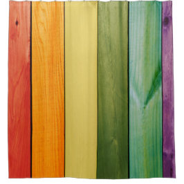 gemalte hölzerne Wand, trendy, modern, girly, Duschvorhang