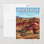 Gemalte Hügel Postkarte (Vorne/Hinten)