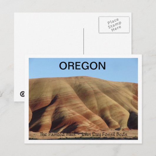 Gemalte Hügel Postkarte (Vorne/Hinten)