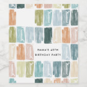 Gemalte Juwelen Wasserfarbe Personalisiert Weinetikett (Einzelnes Label)