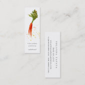 Gemalte Karotten-MiniVisitenkarten Mini Visitenkarte (Vorne/Hinten)