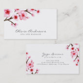 Gemalte Kirschblüten-Visitenkarten Visitenkarte (Vorne/Hinten)