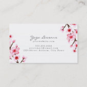 Gemalte Kirschblüten-Visitenkarten Visitenkarte (Rückseite)