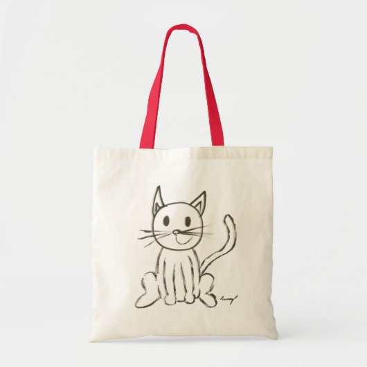 Gemalte Kitty-Taschen-Tasche Tragetasche (Vorne)