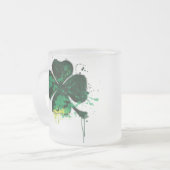 GEMALTE KLEE-TASSE MATTGLASTASSE (Vorderseite Links)