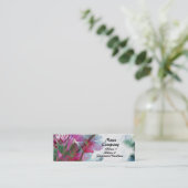 Gemalte kleine mit BlumenVisitenkarten Mini Visitenkarte (Stehend Vorderseite)