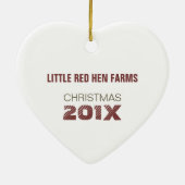 Gemalte kleine rote Henne Keramikornament (Hinten)