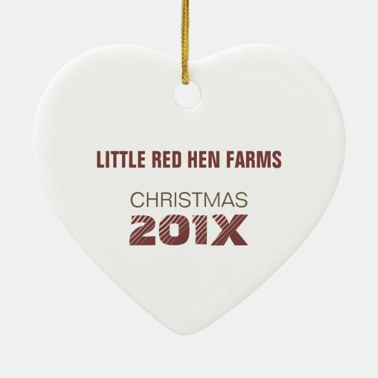 Gemalte kleine rote Henne Keramikornament (Hinten)