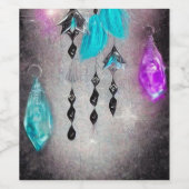 Gemalte Kristalle Weinetikett (Einzelnes Label)