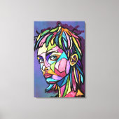 Gemalte Kunst Frau Leinwanddruck (Vorderseite)