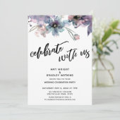 Gemalte Künstlerische Blume feiern mit US-Empfang Einladung (Stehend Vorderseite)