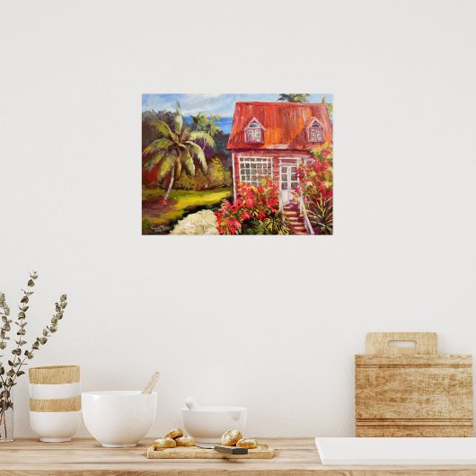 Gemalte Lady 17 23 Poster (Küche)