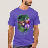 Gemalte Lady Butterfly auf Wild Aster Blume T-Shirt (Vorderseite)