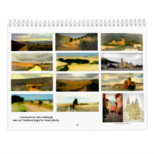 Gemalte Landschaften entlang dem Camino De Kalender