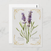 Gemalte Lavandula-Vera-Ruhe und -ruhe Postkarte (Vorne/Hinten)