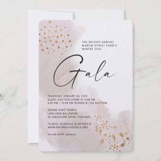 Gemalte Leinwand Gala Einladung (Vorderseite)