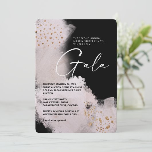 Gemalte Leinwand Gala Einladung (Stehend Vorderseite)