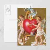 Gemalte Liebe Postkarte (Vorne/Hinten)