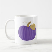 Gemalte lila Kürbis-Goldblatt-Tassen Kaffeetasse (Links)