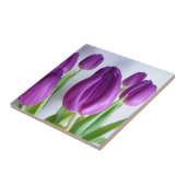 Gemalte lila Tulpen Fliese (Seite)