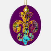 Gemalte Lilie 4 Keramik Ornament (Rechts)