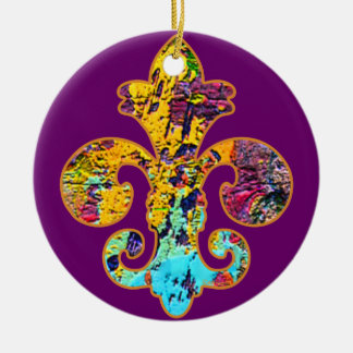 Gemalte Lilie 4 Keramik Ornament