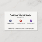 Gemalte LippenMaskenbildner-Visitenkarte Visitenkarte (Rückseite)