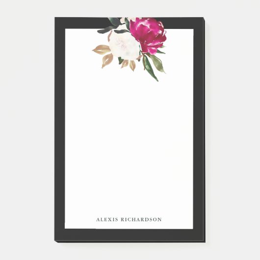 Gemalte Magnolie Post-it Klebezettel (Vorderseite)