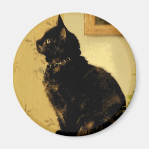 Gemalte Miezekatze Magnet