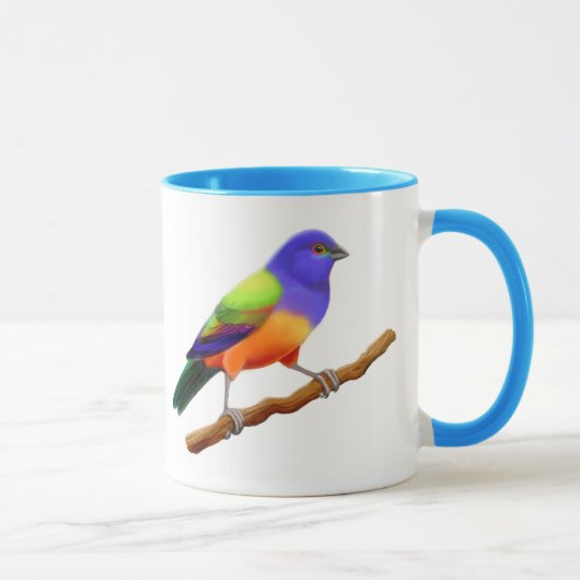 Gemalte mit dem Kopfe stoßende Wecker-Tasse Tasse (Rechts)