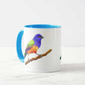 Gemalte mit dem Kopfe stoßende Wecker-Tasse Tasse (Vorderseite Links)