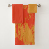 Gemalte Orange - Tuch-Set Badhandtuch Set (Insitu)